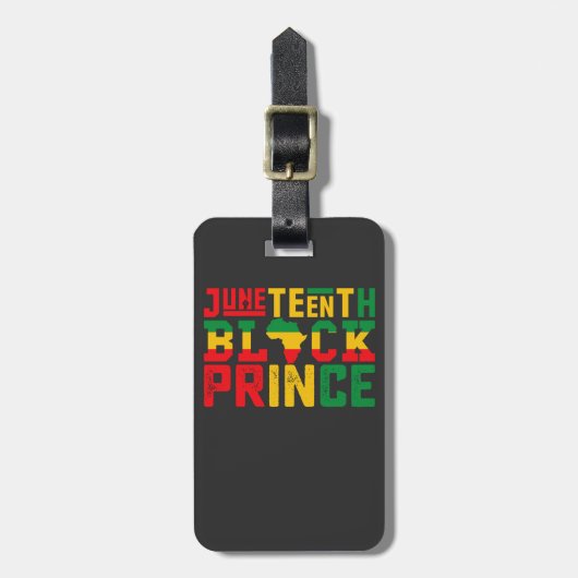 Junetetiende Prins vieren de zwarte vrijheid Bagagelabel (Voorkant verticaal)