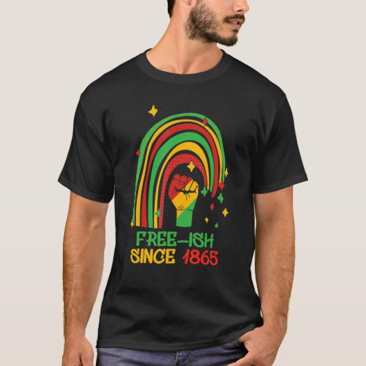 Junetetiende regenboogvrij Ish sinds 1865 Afrikaan T-shirt (Voorkant)