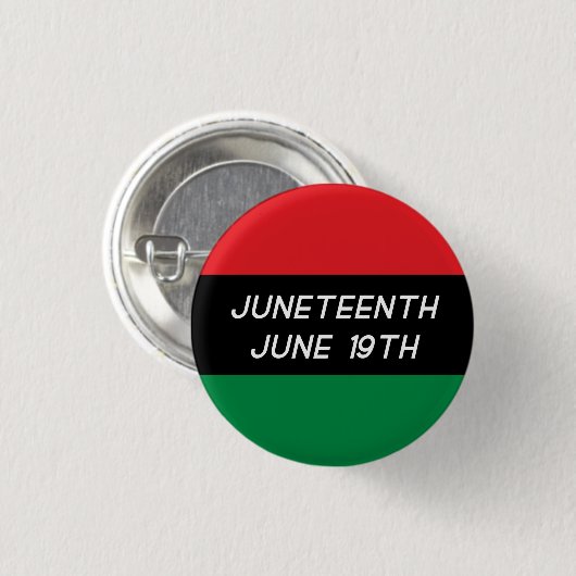 Junetetiende Ronde Button 3,2 Cm (Voorkant /achterkant)