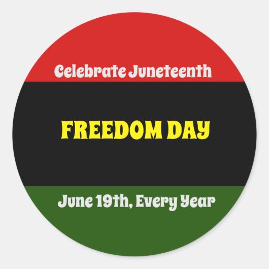 Junetetiende Ronde Sticker (Voorkant)