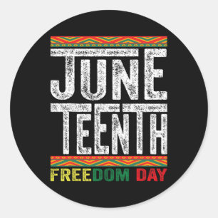 Junetetiende sinds 1865 Zwarte Geschiedenis Maand Ronde Sticker