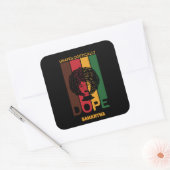 Junetetiende | Unapologetische helling | Afro Woma Vierkante Sticker (Envelop)
