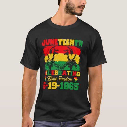 Junetetiende verjaardag van de zwarte vrijheid 6-1 t-shirt (Voorkant)