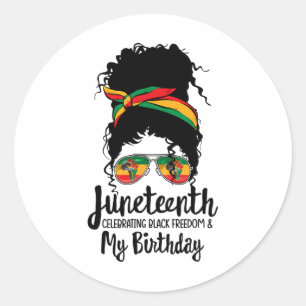 Junetetiende verjaardag van de zwarte vrijheid Mij Ronde Sticker