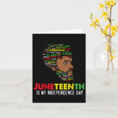 Junetetiende viering Black Freedom African Ameri Kaart (Gele Bloem)