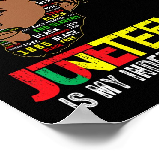 Junetetiende viering Black Freedom African Ameri Poster (Hoek)