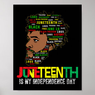 Junetetiende viering Black Freedom African Ameri Poster
