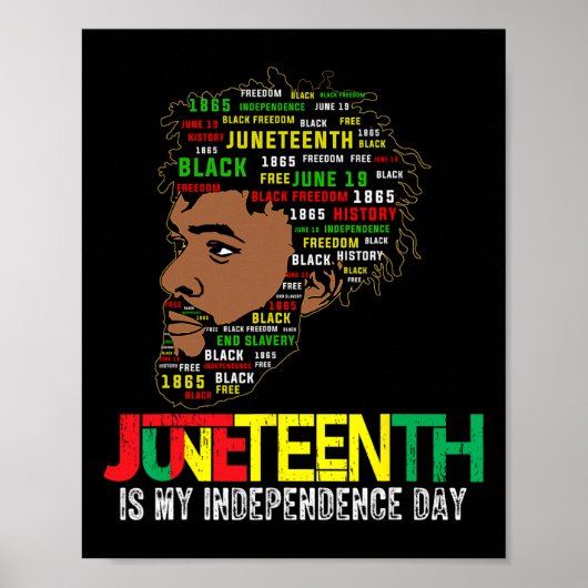 Junetetiende viering Black Freedom African Ameri Poster (Voorkant)