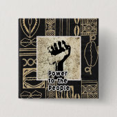 Junetetiende Vierkante Button 5,1 Cm (Voorkant)