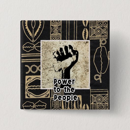 Junetetiende Vierkante Button 5,1 Cm (Voorkant)