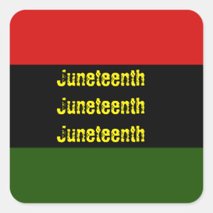 Junetetiende Vierkante Sticker