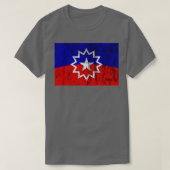 Junetetiende vlag versteld t-shirt (Design voorkant)