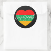 Junetetiende vrij-vis sinds 1865 ronde sticker (Tas)