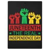 Junetetiende Word Art Pan Africa Colours Klembord (Achterkant)