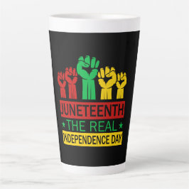 Junetetiende Word Art Pan Africa Colours Latte Mok