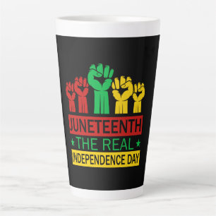 Junetetiende Word Art Pan Africa Colours Latte Mok