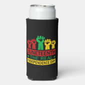 Junetetiende Word Art Pan Africa Colours Seltzer Blikjeskoeler (Seltzer Achterkant)