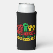 Junetetiende Word Art Pan Africa Colours Seltzer Blikjeskoeler (Seltzer Voorkant)