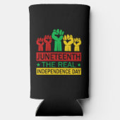 Junetetiende Word Art Pan Africa Colours Seltzer Blikjeskoeler (Achterkant)