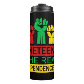 Junetetiende Word Art Pan Africa Colours Thermosbeker (Voorkant)