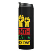 Junetetiende Word Art Pan Africa Colours Thermosbeker (Geroteerd rechts)