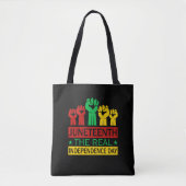 Junetetiende Word Art Pan Africa Colours Tote Bag (Voorkant)