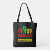 Junetetiende Word Art Pan Africa Colours Tote Bag (Achterkant)