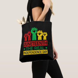 Junetetiende Word Art Pan Africa Colours Tote Bag