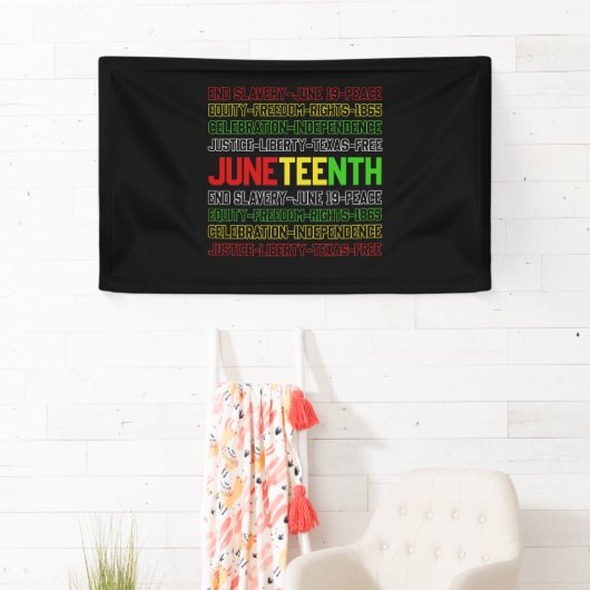 Junetetiende zwarte geschiedenis Afro-Amerikaans-A Spandoek (Insitu)