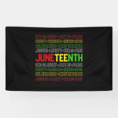 Junetetiende zwarte geschiedenis Afro-Amerikaans-A Spandoek (Horizontaal)