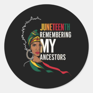 Junetetiende zwarte geschiedenis van de Afrikaanse Ronde Sticker