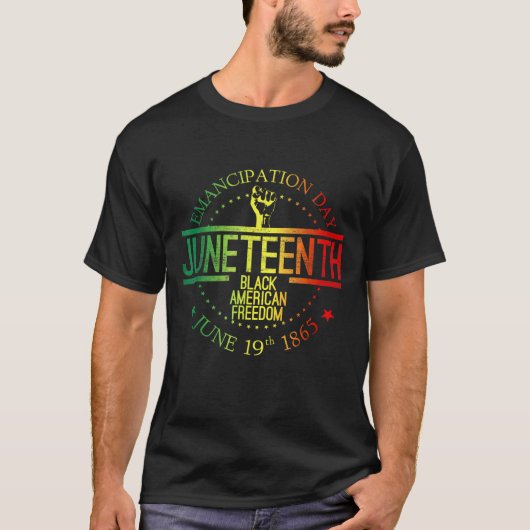 Junetetiende zwarte geschiedenis van de Afrikaanse T-shirt (Voorkant)
