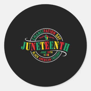 Junetetiende zwarte geschiedenis vieren zwarte vri ronde sticker