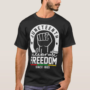 Junetetiende zwarte geschiedenis vieren zwarte vri t-shirt
