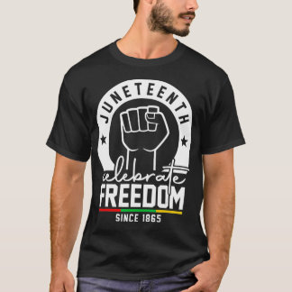 Junetetiende zwarte geschiedenis vieren zwarte vri t-shirt