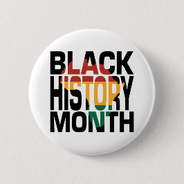 Junetetiende zwarte geschiedenismaand ronde button 5,7 cm