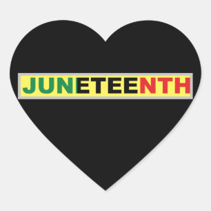 Junetetiende Zwarte Onafhankelijkheidsdag Hart Sticker