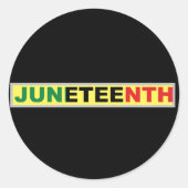 Junetetiende Zwarte Onafhankelijkheidsdag Ronde Sticker (Voorkant)