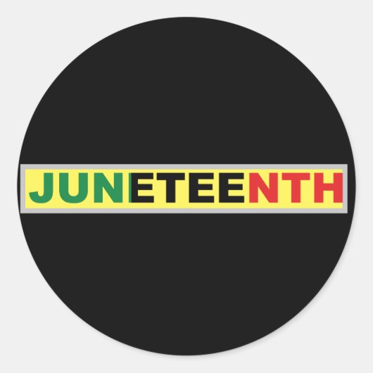 Junetetiende Zwarte Onafhankelijkheidsdag Ronde Sticker (Voorkant)
