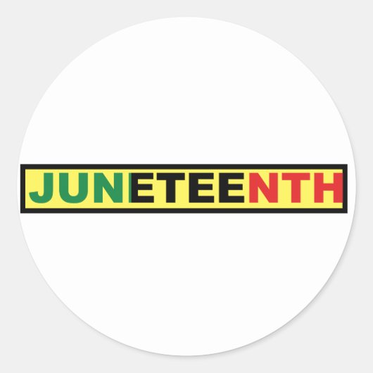 Junetetiende Zwarte Onafhankelijkheidsdag Ronde Sticker (Voorkant)
