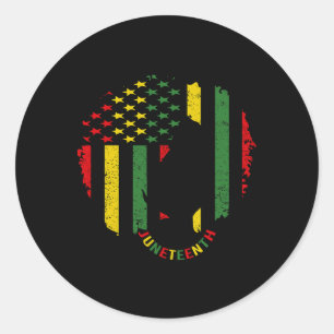 Junetetiende zwarte vrouwen Vlaggengeschiedenis Af Ronde Sticker