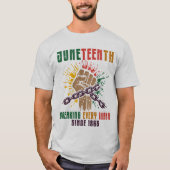 Junetheenth - Zwarte Geschiedenis T-shirt (Voorkant)