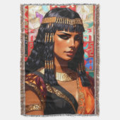 Junge Königin Cleopatra Farbige Porträtkunst Deken (Voorkant Verticaal)