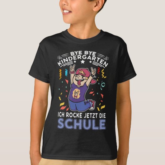 Junge Schulkind Einschulung 1. Klasse Schulanfang T-shirt (Voorkant)