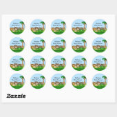 Jungel-Baby shower Ronde Sticker (Vel)