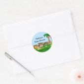 Jungel-Baby shower Ronde Sticker (Envelop)