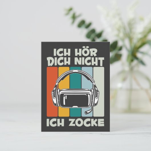 Jungen Zocker Gamer Video-spiel Zocken Briefkaart (Staand voorkant)