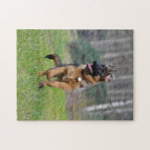 junger deutscher Schäferhund im Lauf Legpuzzel (Horizontaal)