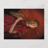 Junger Mönch in den Tempeln von Bagan Postkarte Briefkaart (Voorkant)