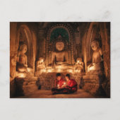 Junger Mönch in den Tempeln von Bagan Postkarte Briefkaart (Voorkant)